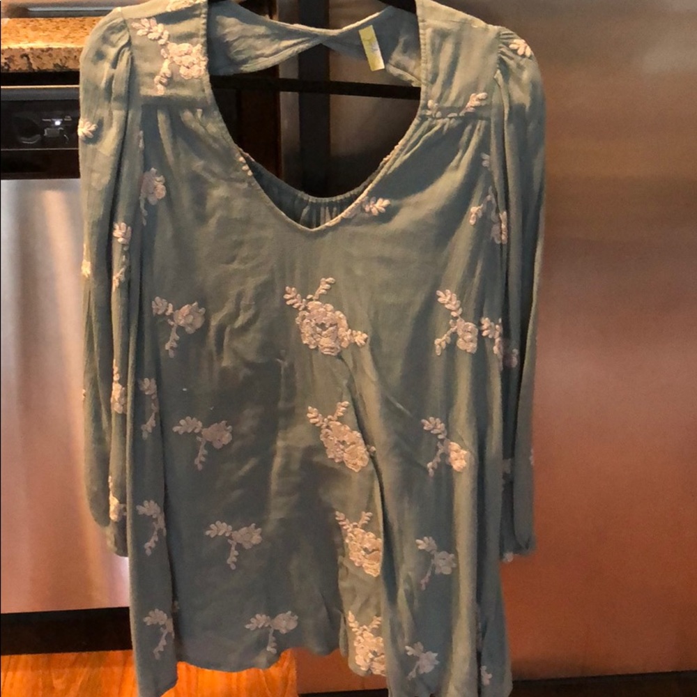 Free People blue and white flowered sundress